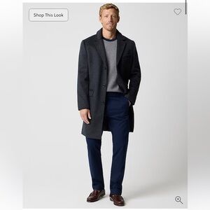 J.Crew Wool-blend topcoat Heather Charcoal 40